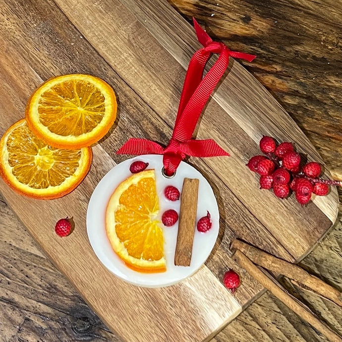 Scented Wax Christmas Hanging Decoration -Cramberry, Orange & Cinnamon