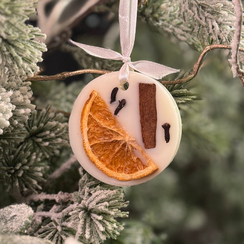 Scented Wax Hanging Christmas Decoration - White Christmas
